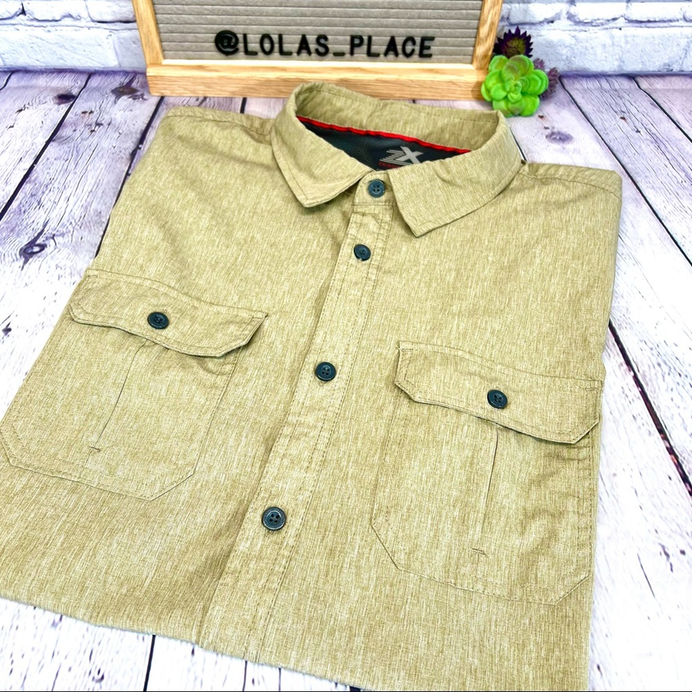 ZEROXPOSUR Travel Series Short Sleeve 2 Pocket Button Front Shirt